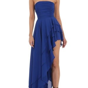 Lucy in the Sky Royal Blue Strapless Dress